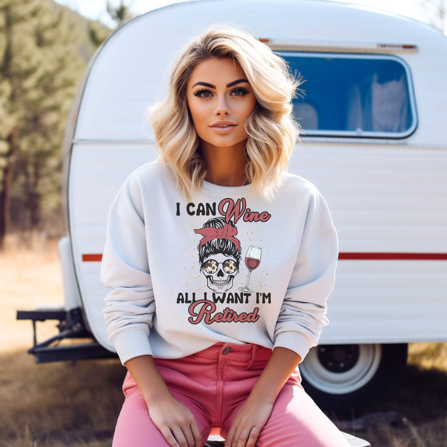 I Can Wine All I Want I’m Retired Sweatshirt • Funny Retirement Gift • Wine Lover Shirt • Humor Retired Pullover • Cozy Unisex Sweatshirt