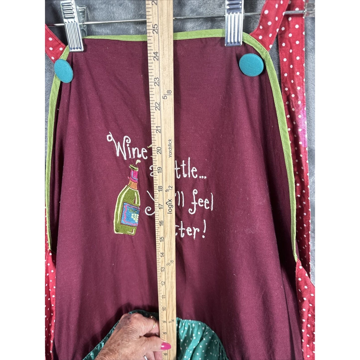 Kay Dee Designs Apron 'Wine a Little... You'll Feel Better' Kitchen Ruffles Wine