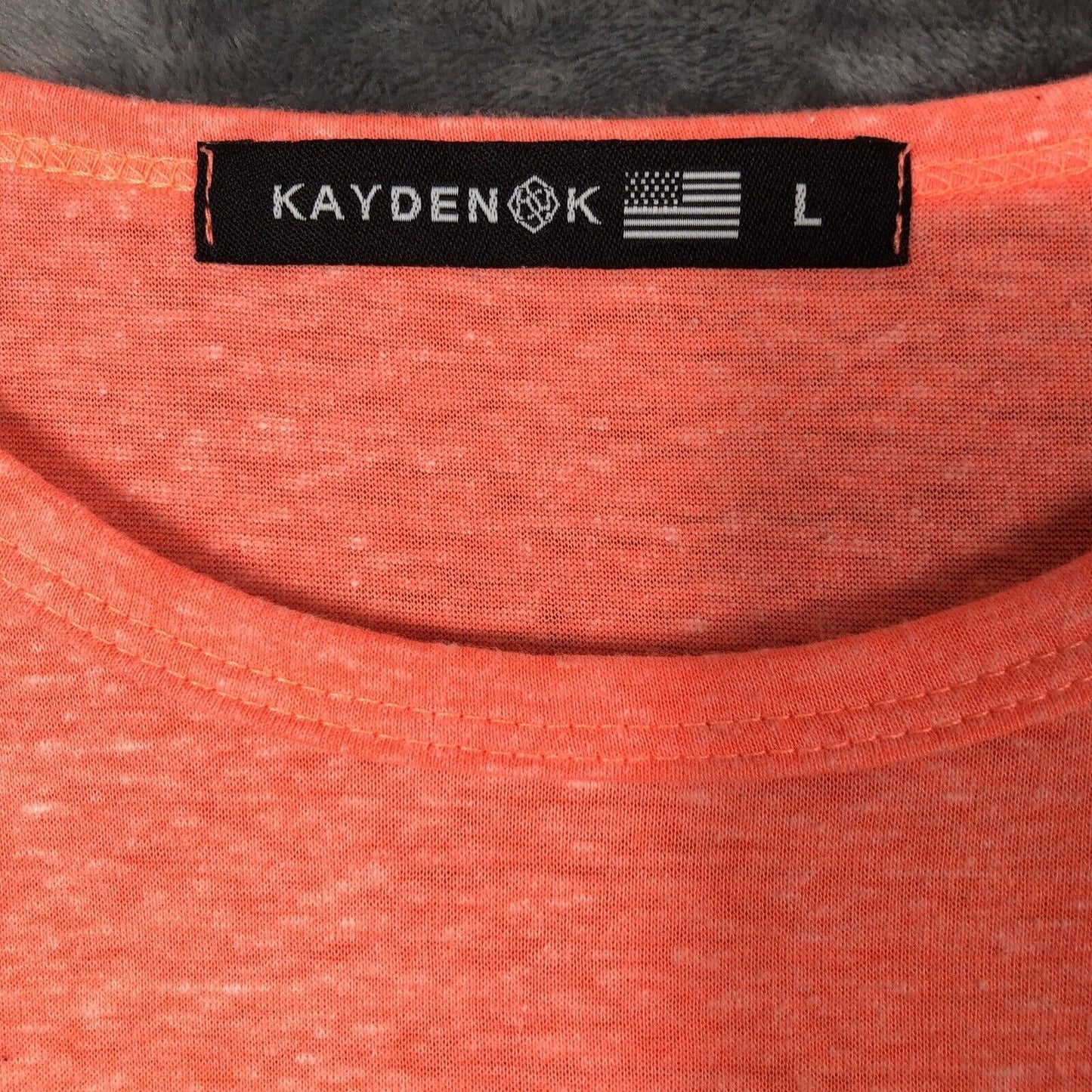 KaydenK T Shirt Women’s Shirt Size Large Orange Tee