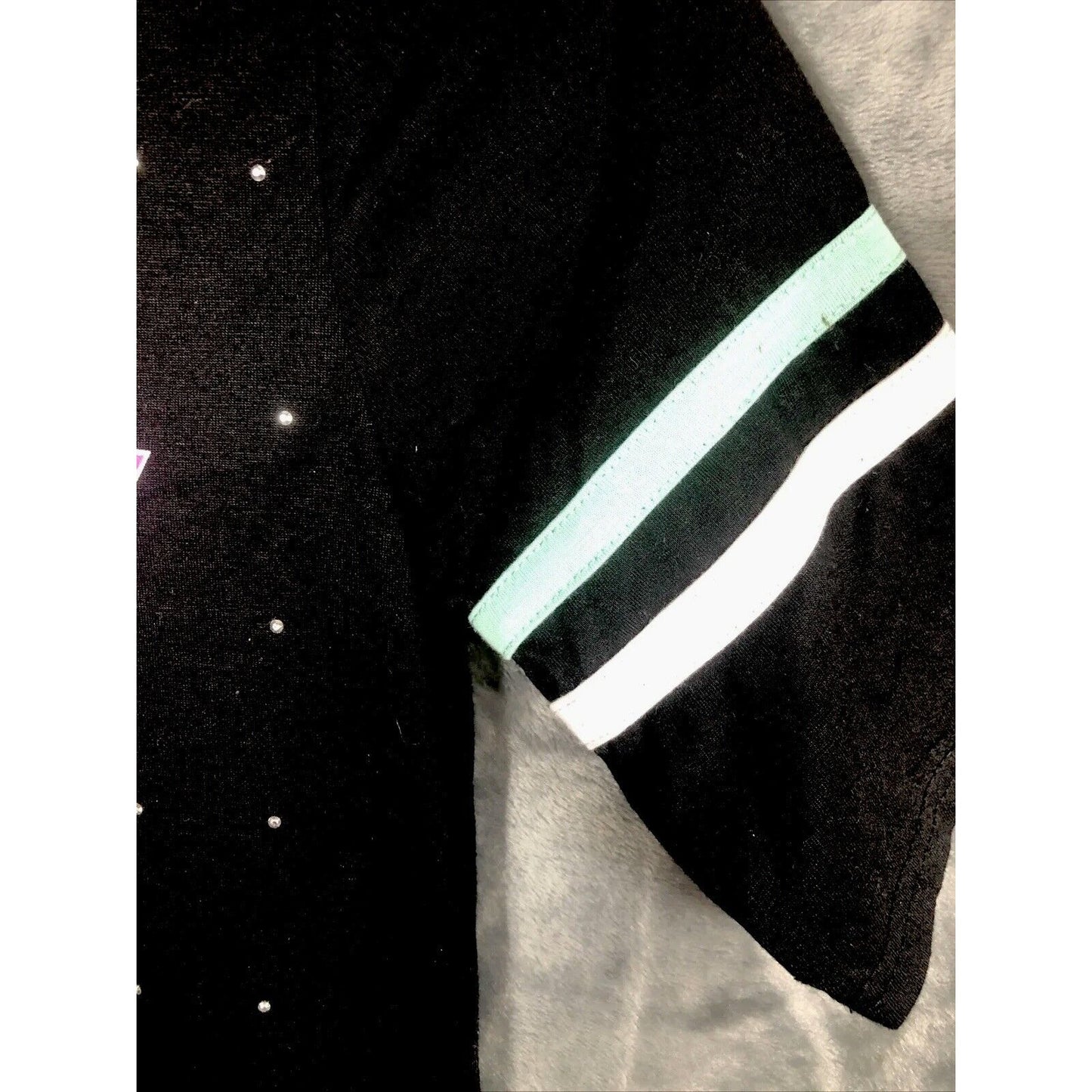 COOGI T-Shirt Black Pink White And Teal Studded Girls Size 14/16