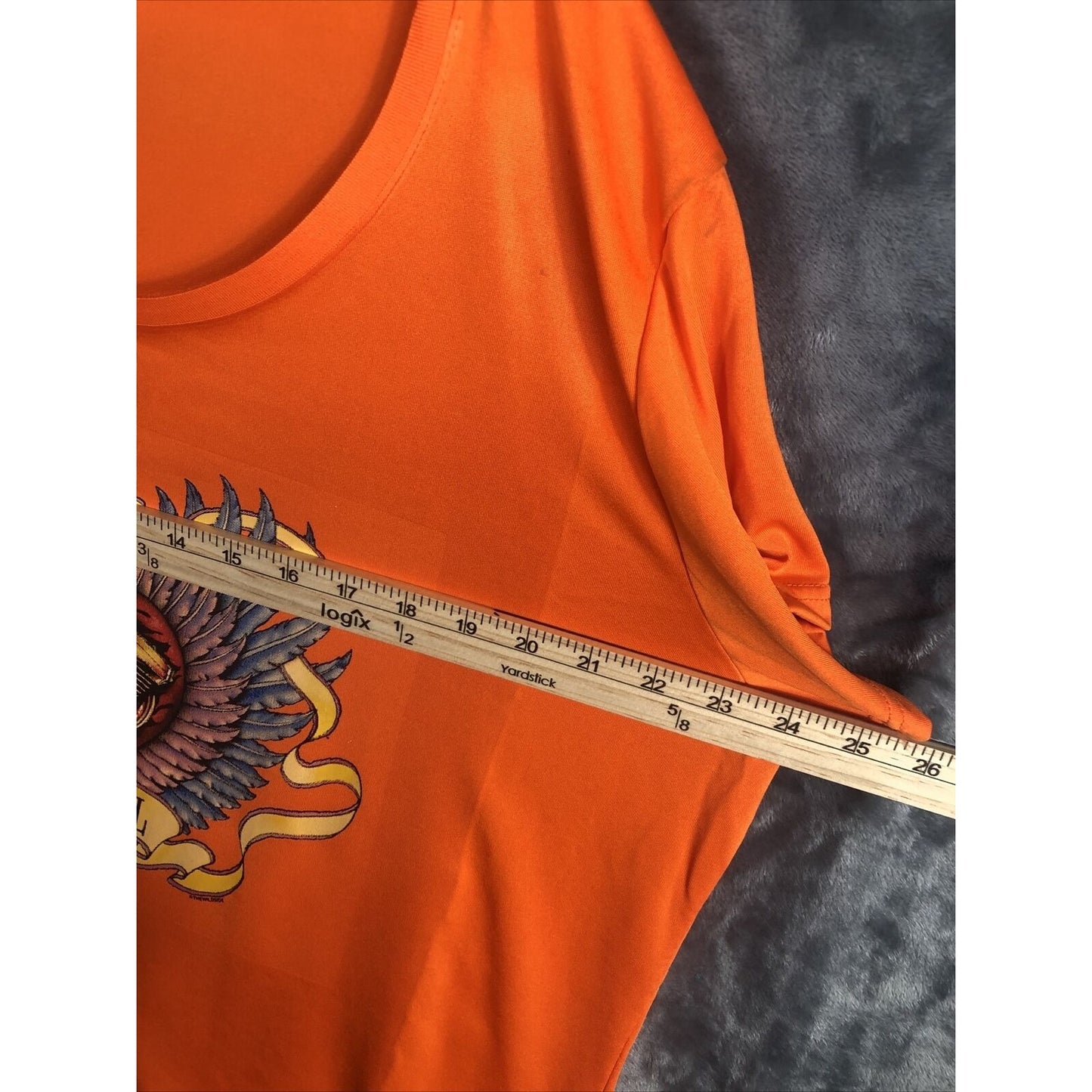 Women’s T-Shirt Heart And Soul Design Orange Short Sleeve Logo Shirt