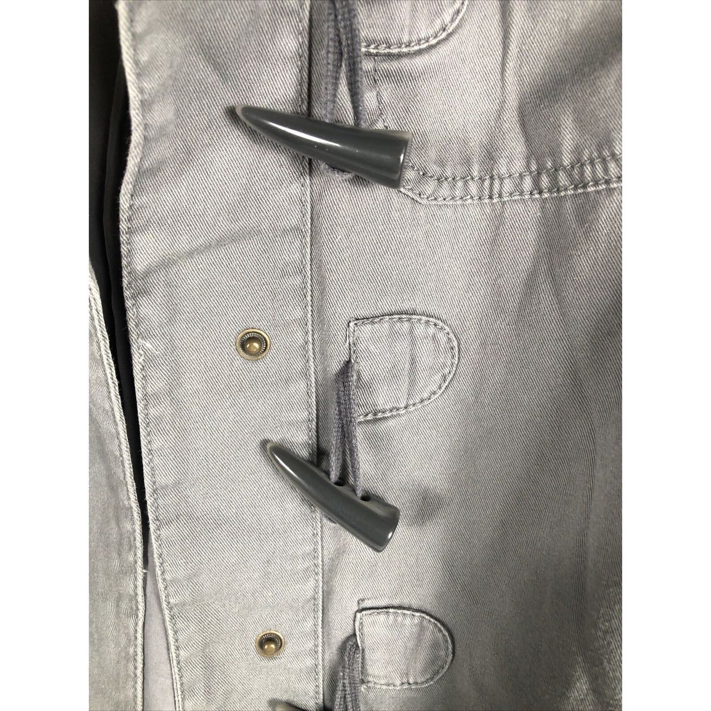 Mossimo Supply Company Women’s Adult Medium Jacket Grey Hooded Coat Utility Style