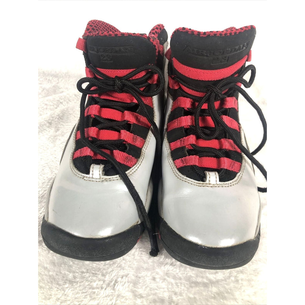 Vintage Air Jordan 10 Retro Chicago Basketball Shoes Youth Size 5 White/Black/Red Leather