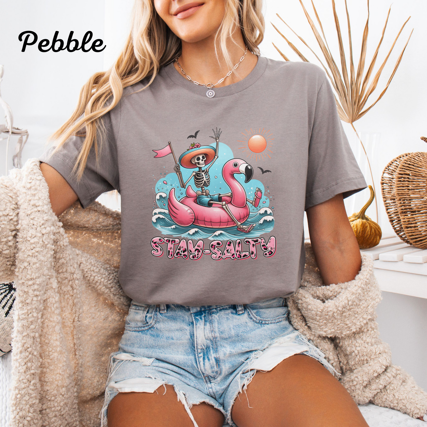 Stay-Salty Skeleton Tee - Summer Fun Unisex T-Shirt