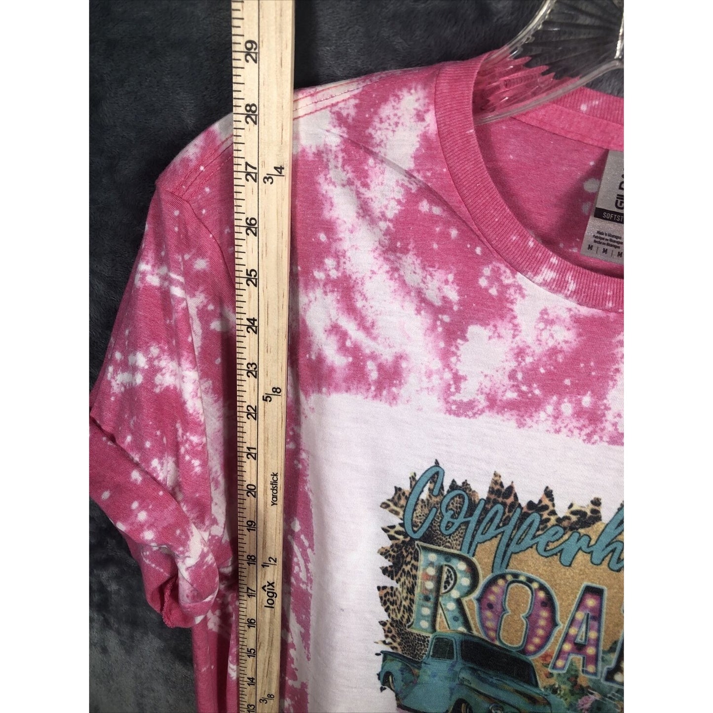 Gildan Copperhead Road Steve Earle T-Shirt Pink Tie-Dye Graphic Tee Unisex Medium