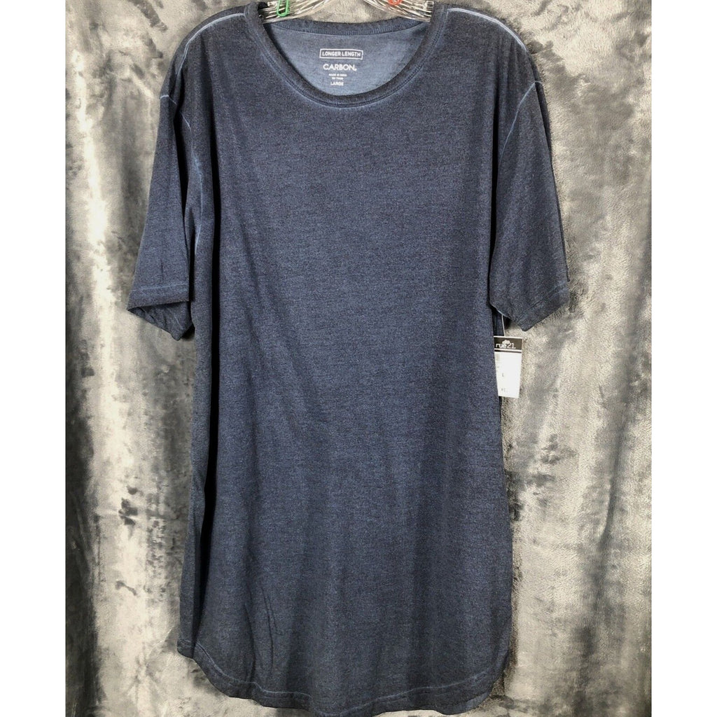Carbon Men’s Shirt Large Blue/Gray Longer Length  T-Shirt New Long Length
