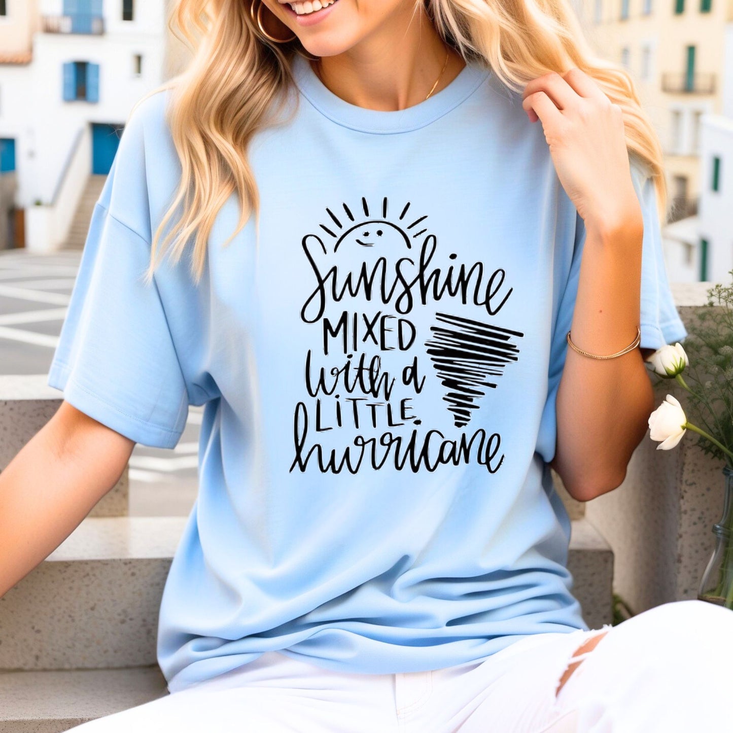 Sunshine Mixed With a Little Hurricane Woman's T Shirt