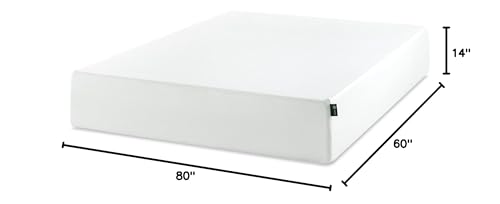 Zinus 14 Inch Queen Green Tea Memory Foam Mattress, Fiberglass Free, Medium Firm Feel, Zoned Pressure Relief, Certified Safe Foams & Fabric, Mattress in A Box