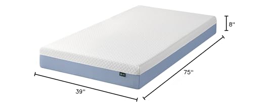 Zinus 8 Inch Twin Cooling Essential Memory Foam Mattress [NewVersion], Fiberglass Free, Medium Feel, Breathable Cooling Layers, Certified Safe Materials