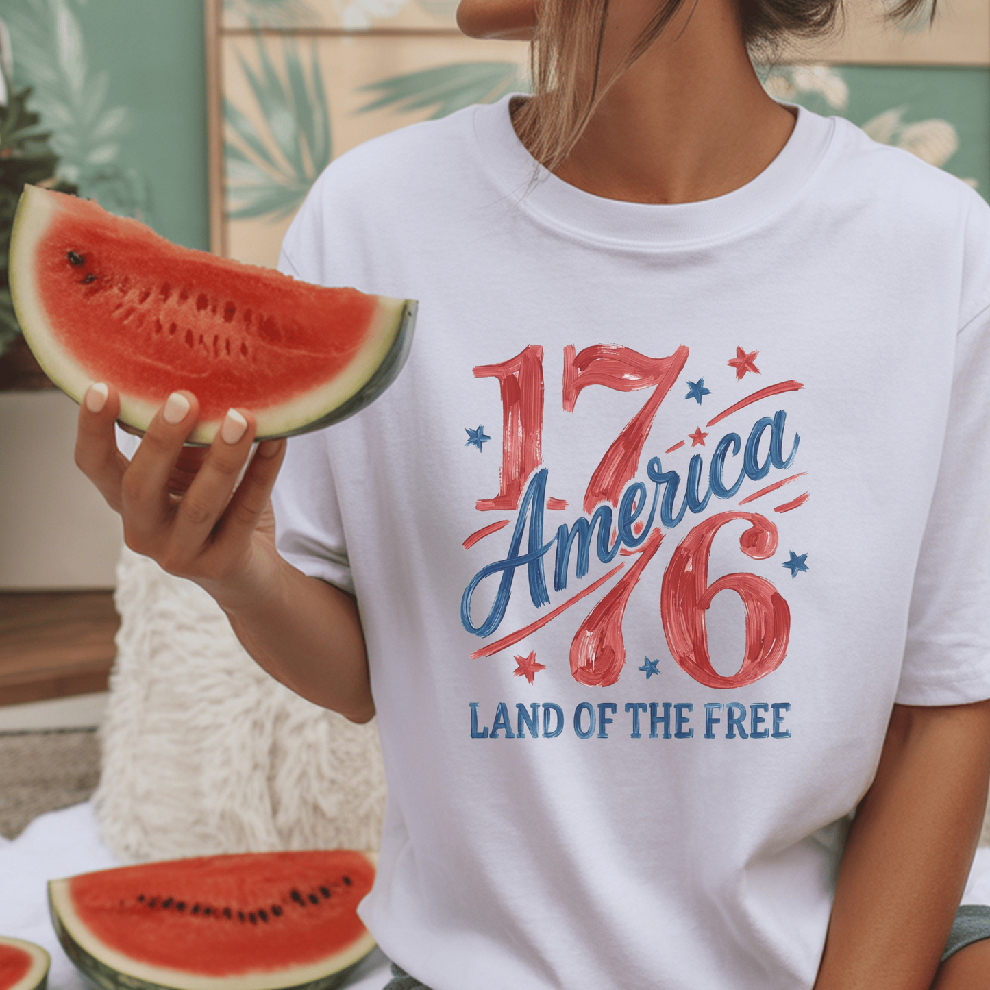 America 1776 T-Shirt, Patriotic Custom Tee, Vintage Style Graphic, Land of the Free Apparel, USA Celebration Shirt, July 4th Gift
