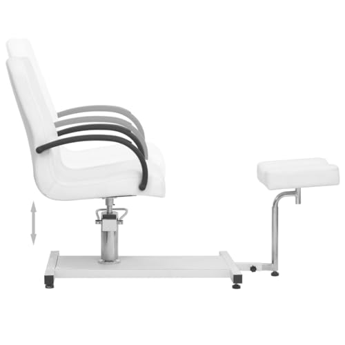 CUMYZO Massage Chair with Footrest White 50"x23.6"x38.6" Faux Leather Health & Beauty,Personal Care,Massage & Relaxation,Massage Chairs