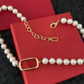 Pearl Necklace Classic Fashion Jewelry For Women Golden Letter Pendant
