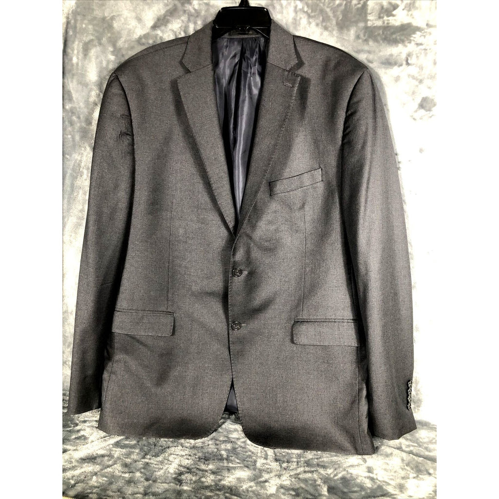 REDA TAILO RED Suit Jacket Men’s Dress Grey Wool Suit Coat Size 46