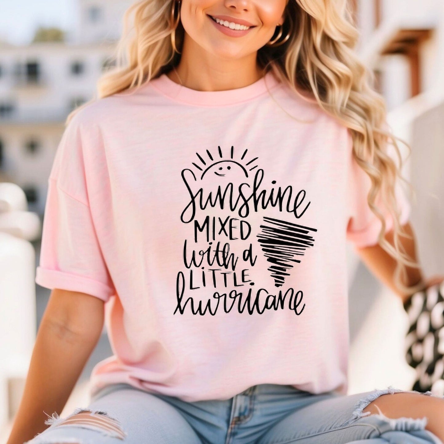Sunshine Mixed With a Little Hurricane Woman's T Shirt