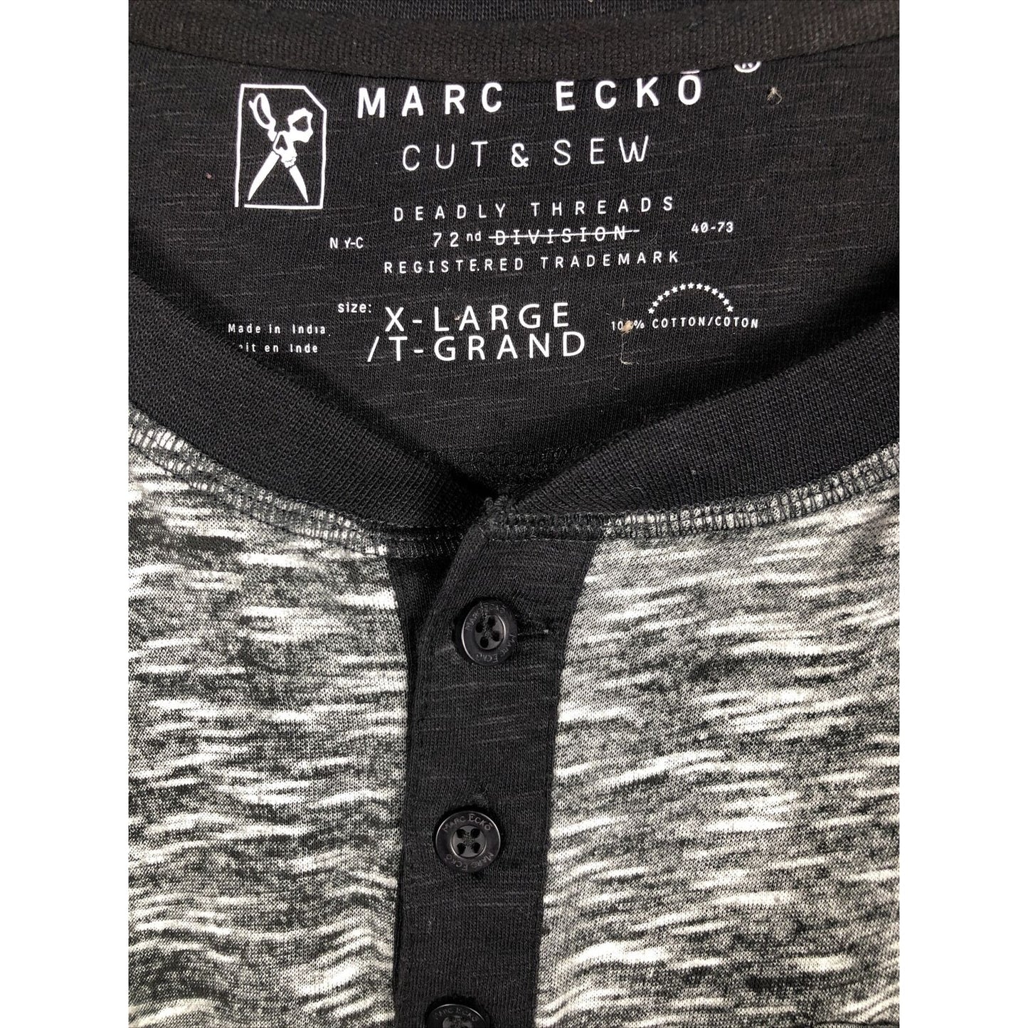 Marc Ecko Sweater Men's Pullover Deadly Threads Shirt Cut & Sew Extra Large