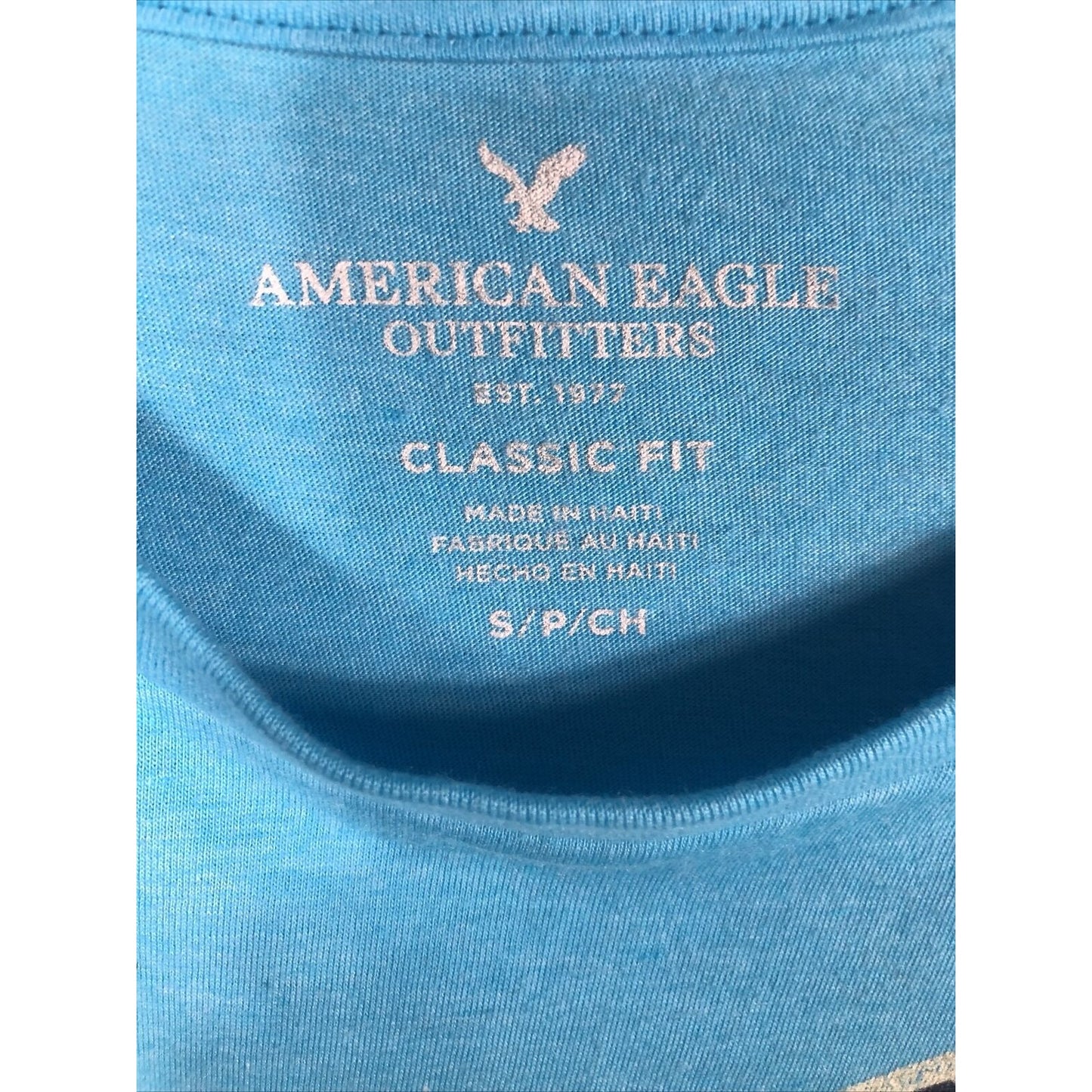 American Eagles T-Shirt Large Eagle Size Petite Small Blue