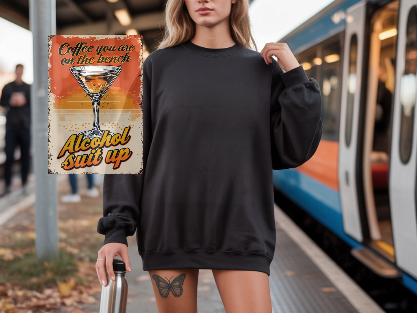 Alcohol Shut Up Sweatshirt for Women – Casual Funny Gift