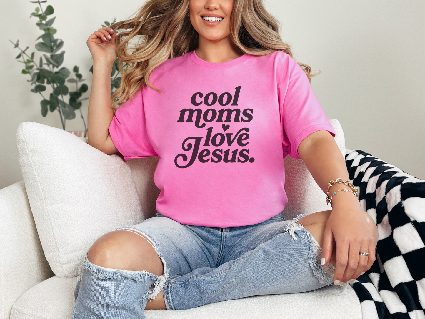 Cool Moms Love Jesus Shirt, Christian Mom Gift, Religious Apparel, Faith Based T-shirt, Inspirational Message Tee, Mom's Day Present
