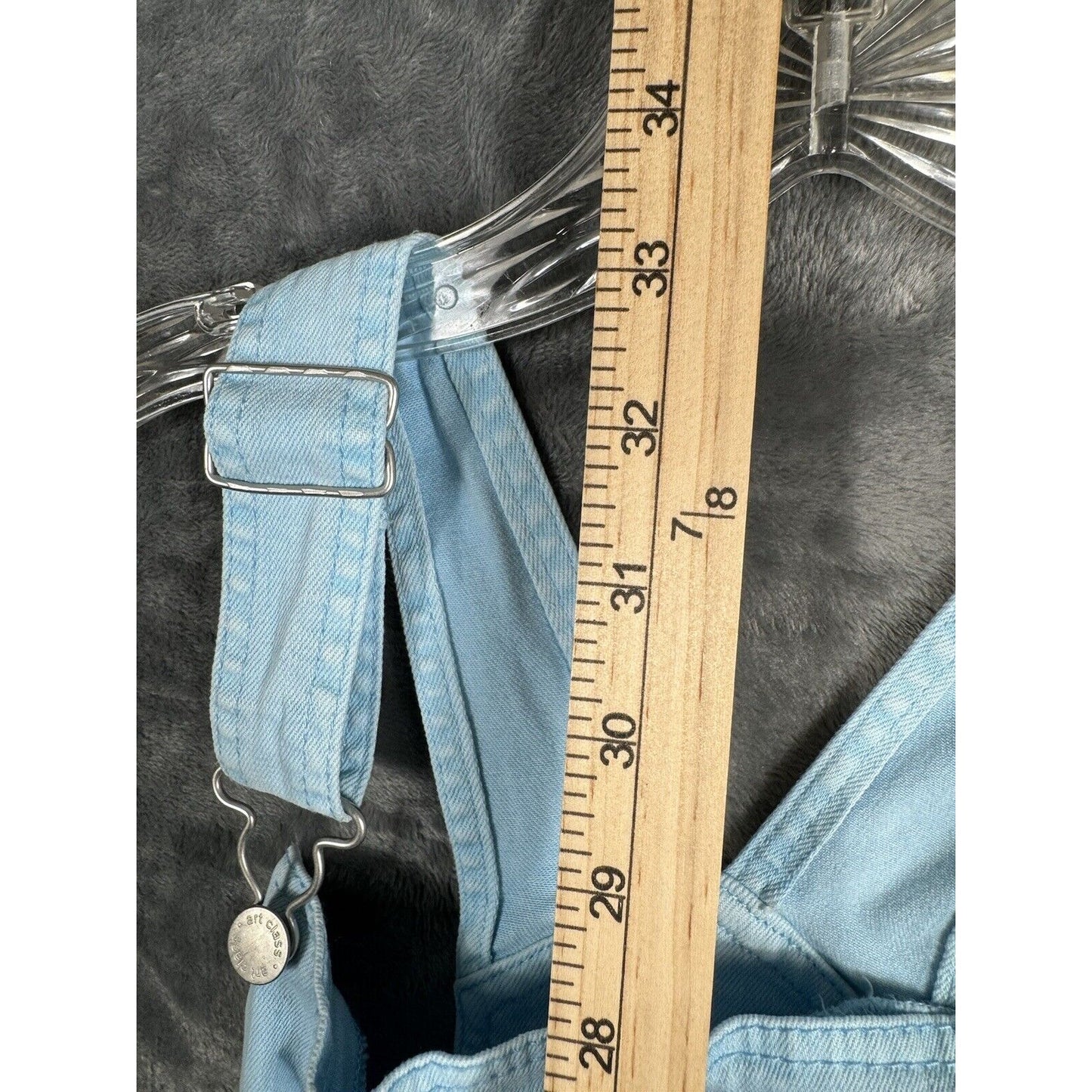 Art Class Women’s Denim Overalls 2X Large Size 18 Stretch Pastal Blue