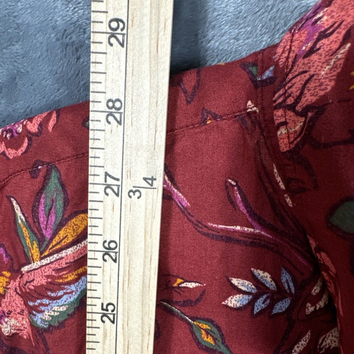 MENS AE AMERICAN EAGLE HAWAIIN TROPICAL SHIRT L ARGE COTTON BUTTON DOWN RED