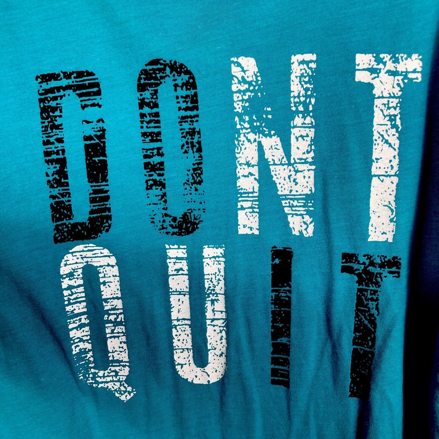 Don’t Quit Women’s T-Shirt Charlotte Running Company Blue Shirt