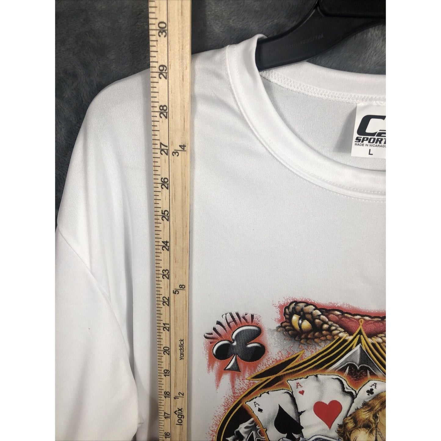 Men's T-Shirt Play Now Pay Later Bike Gambling Cards Hot Girl Shirt White Bikers