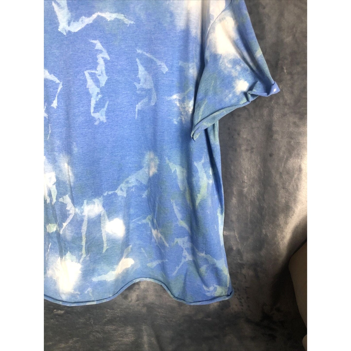 Woman's T Shirt Summer Vibes Tie-Dye Distressed T-Shirt Handmade Shirt