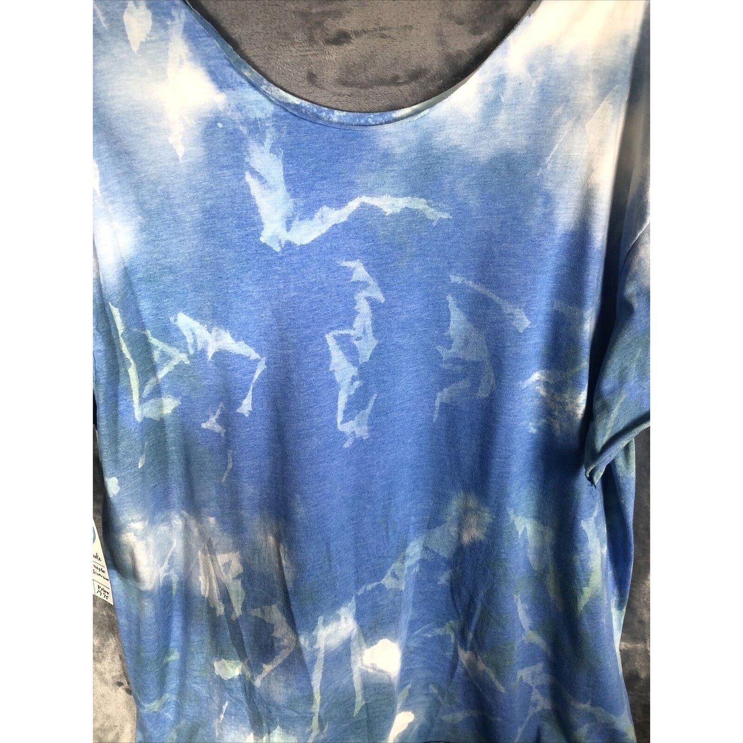Woman's T Shirt Summer Vibes Tie-Dye Distressed T-Shirt Handmade Shirt