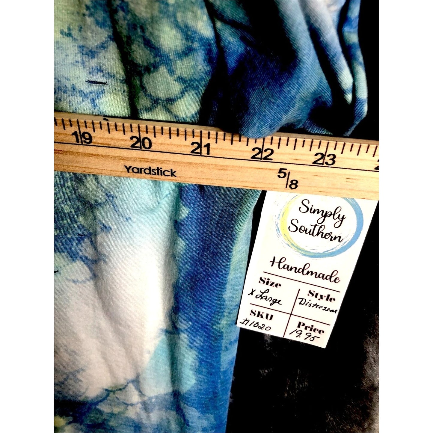 Woman's T Shirt Summer Vibes Tie-Dye Distressed T-Shirt Handmade Shirt
