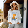 My Level of Sarcasm Depends on Your Level of Stupidity Sweatshirt • Funny Sarcastic Quote Pullover • Witty Humor Crewneck • Snarky Unisex Gift