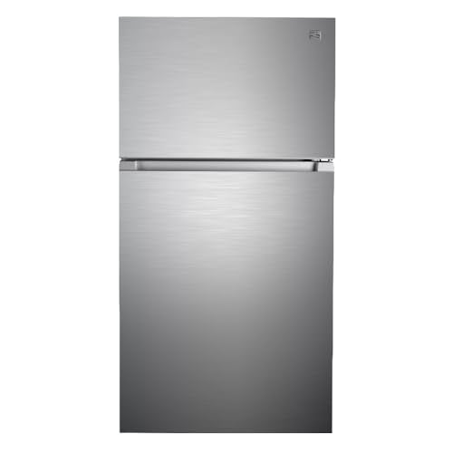 Kenmore 33 in. 20.4 cu. ft Capacity Refrigerator/Freezer with Full-Width Adjustable Glass Shelving, Humidity Control Crispers, Ice Maker, ENERGY STAR Certified, Fingerprint Resistant Stainless Steel