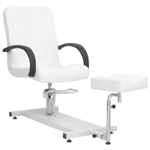 CUMYZO Massage Chair with Footrest White 50"x23.6"x38.6" Faux Leather Health & Beauty,Personal Care,Massage & Relaxation,Massage Chairs