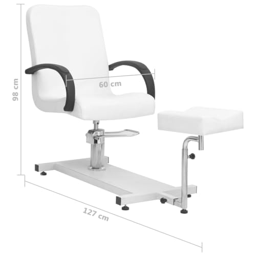 CUMYZO Massage Chair with Footrest White 50"x23.6"x38.6" Faux Leather Health & Beauty,Personal Care,Massage & Relaxation,Massage Chairs