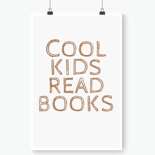 LXGPWGN Inspirational Posters Cool Kids Read Books Print Painting Canvas Wall Art Poster Teen Boys Girls Child School Nursery Preppy Room Decor Aesthetic 16X24inch Unframed