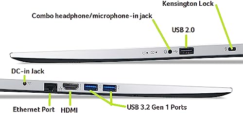 acer 2024 Newest Aspire 1 Slim Student Laptop Computer, 15.6" FHD Display, Intel Celeron Dual-core Processor, 16GB RAM, 128GB eMMC, 1-Year Microsoft 365, Business Laptop, Thin & Light, Win 11 Home S