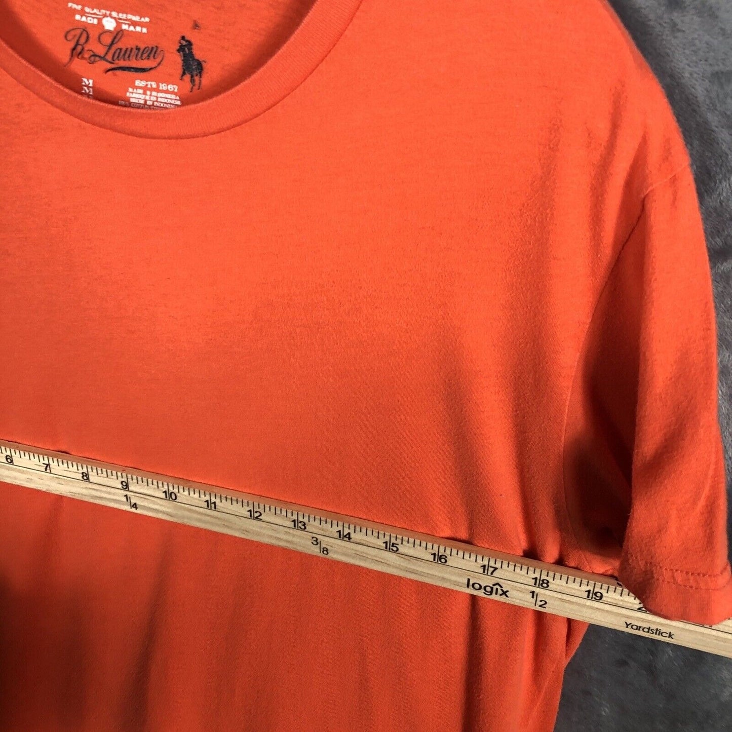 Polo Ralph Lauren Men's T-Shirt Size Medium Orange Short Sleeve Crew Neck Tee