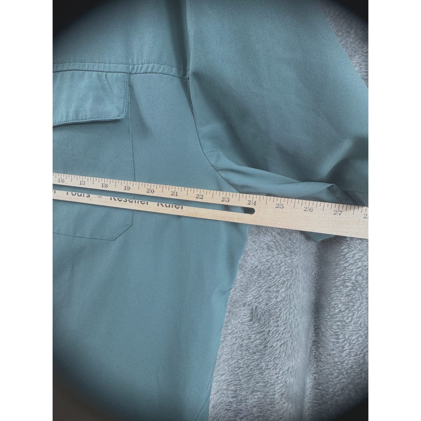G.H. Bass & Co. Mens Short Sleeve Button-Up Shirt Size XL Green Poly/Cotton