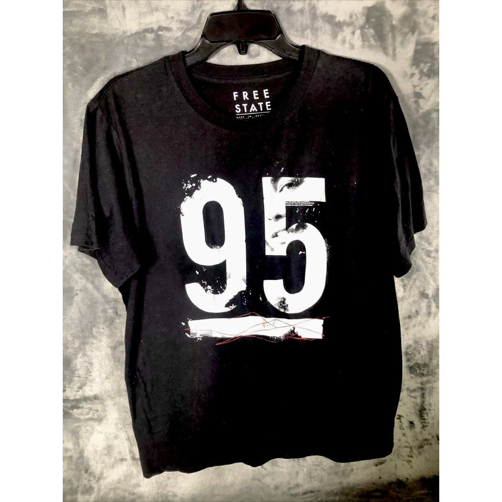 Free State T-Shirt Men’s Number 95 Black Short Size Adult Large￼