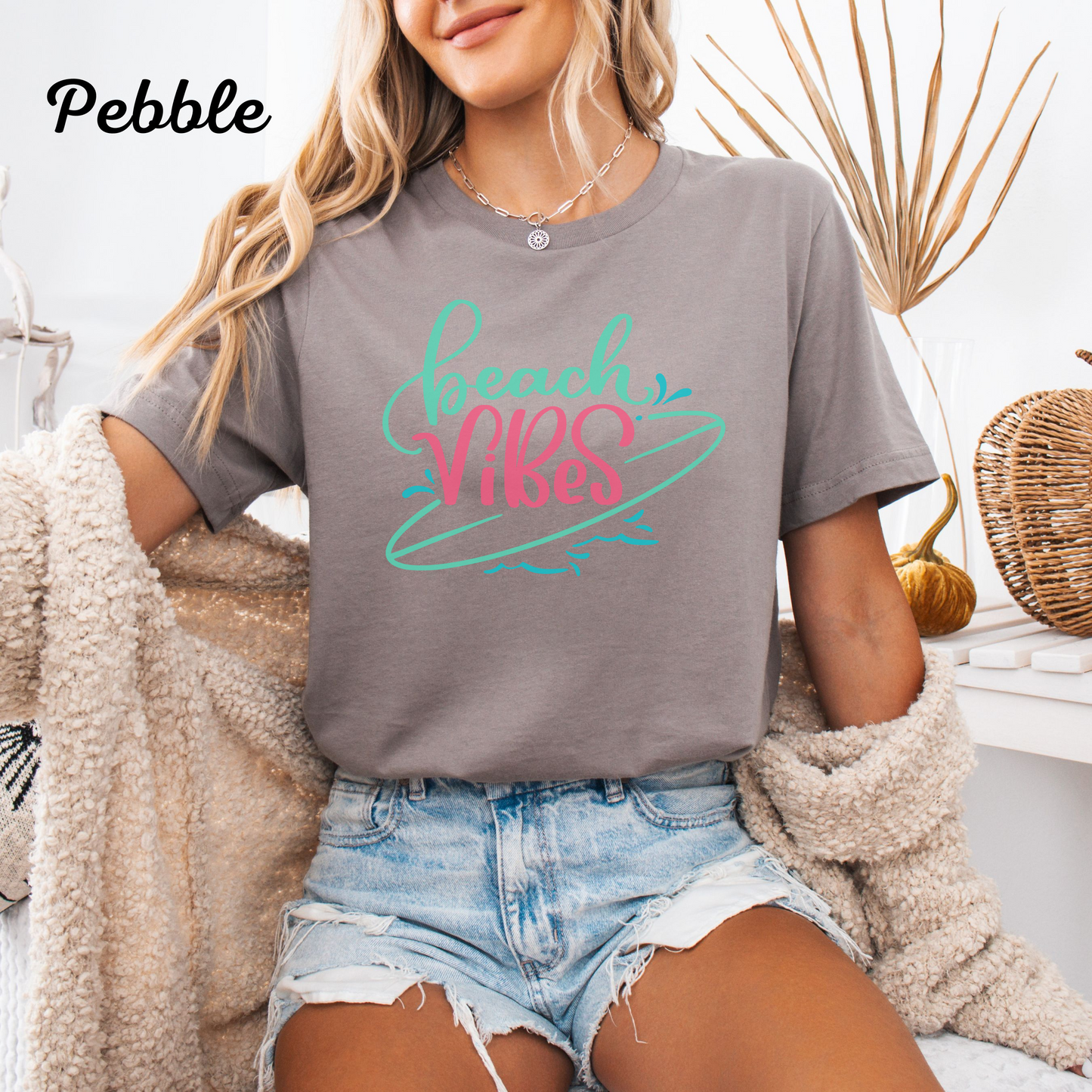 Beach Vibes Summer Shirt, Coastal Graphic Tee, Vacation T‑Shirt
