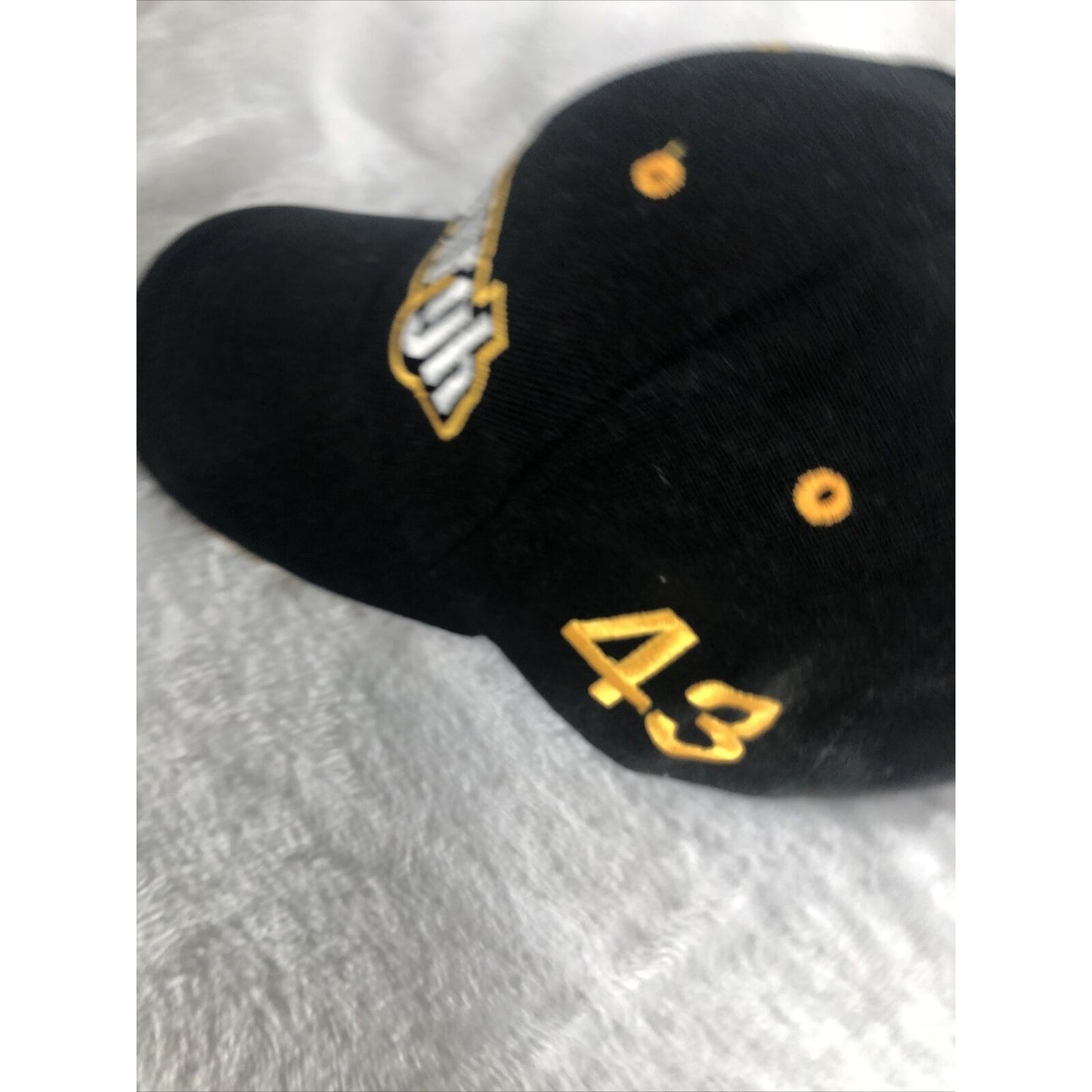 Pittsburgh Steelers Mens Strapback Hat Black And Yellow Adjustable Back