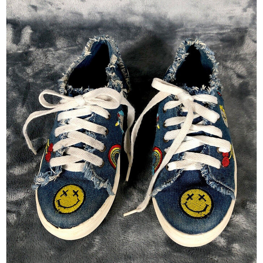 Union Bay Tennis Shoes Smiley Face Casual Youth  Size 3