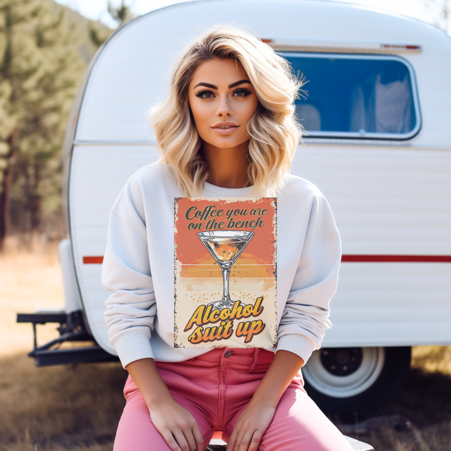 Alcohol Shut Up Sweatshirt for Women – Casual Funny Gift