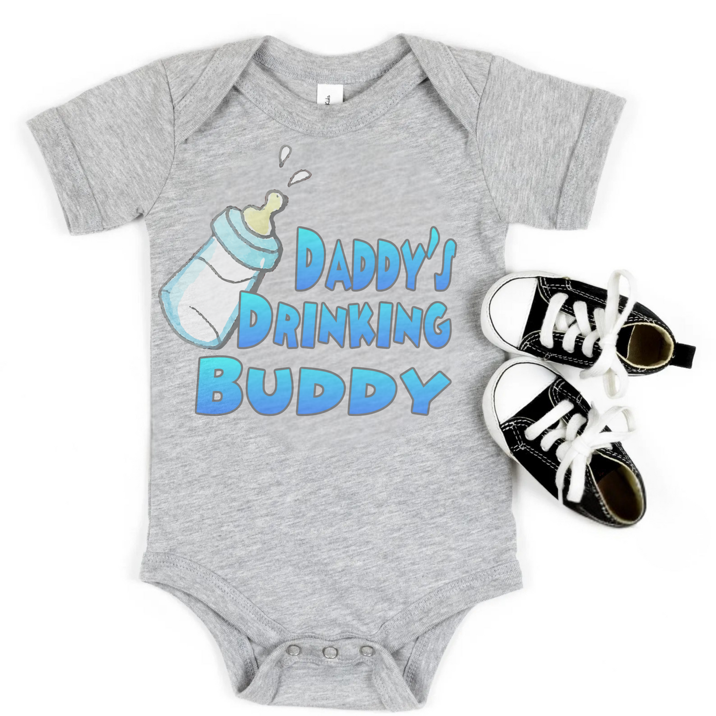 Funny Baby Bodysuit, Daddy's Drinking Buddy, Cute Infant Clothing, Gift for New Dads, Soft Cotton Baby Romper, Baby Shower Present