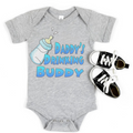 Funny Baby Bodysuit, Daddy's Drinking Buddy, Cute Infant Clothing, Gift for New Dads, Soft Cotton Baby Romper, Baby Shower Present