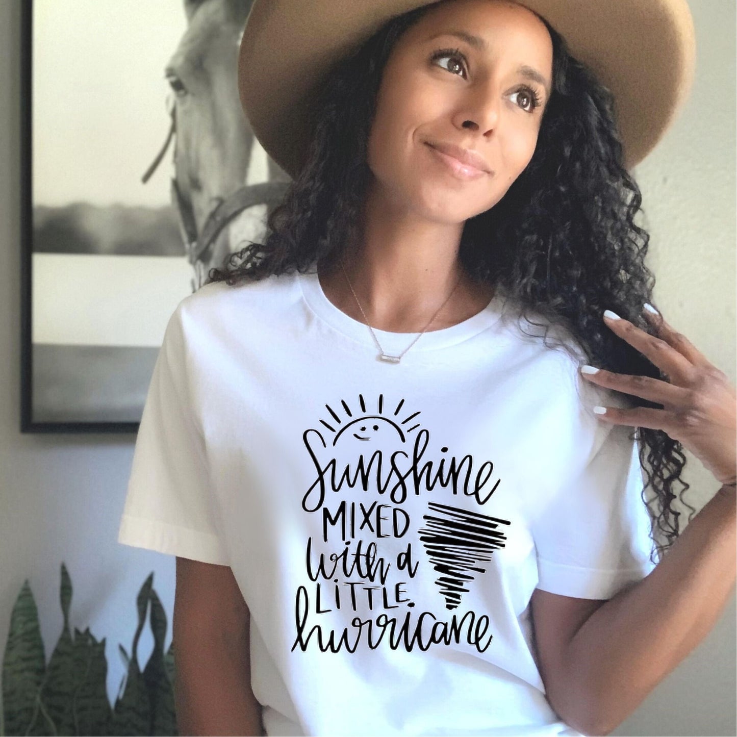 Sunshine Mixed With a Little Hurricane Woman's T Shirt