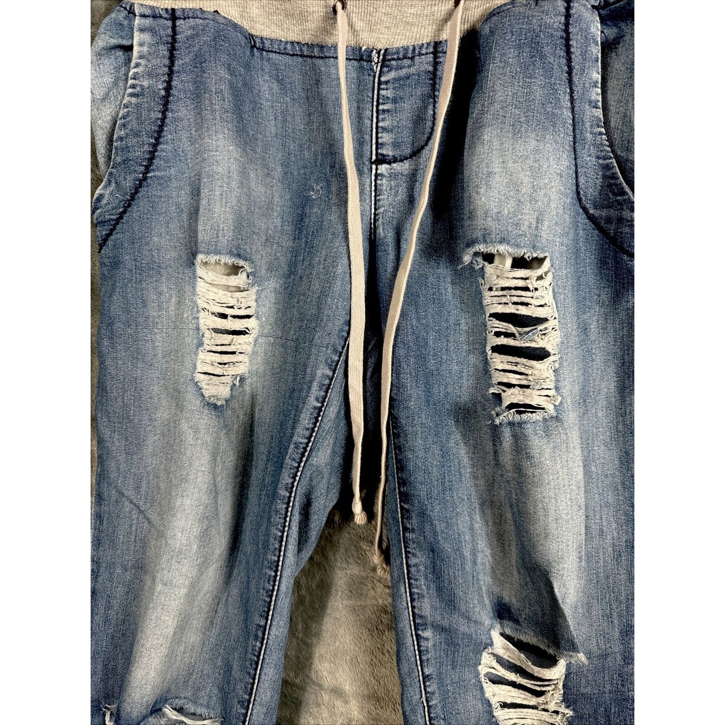 Rue 21 Pants Girls Small Distressed Soft Blue Joggers