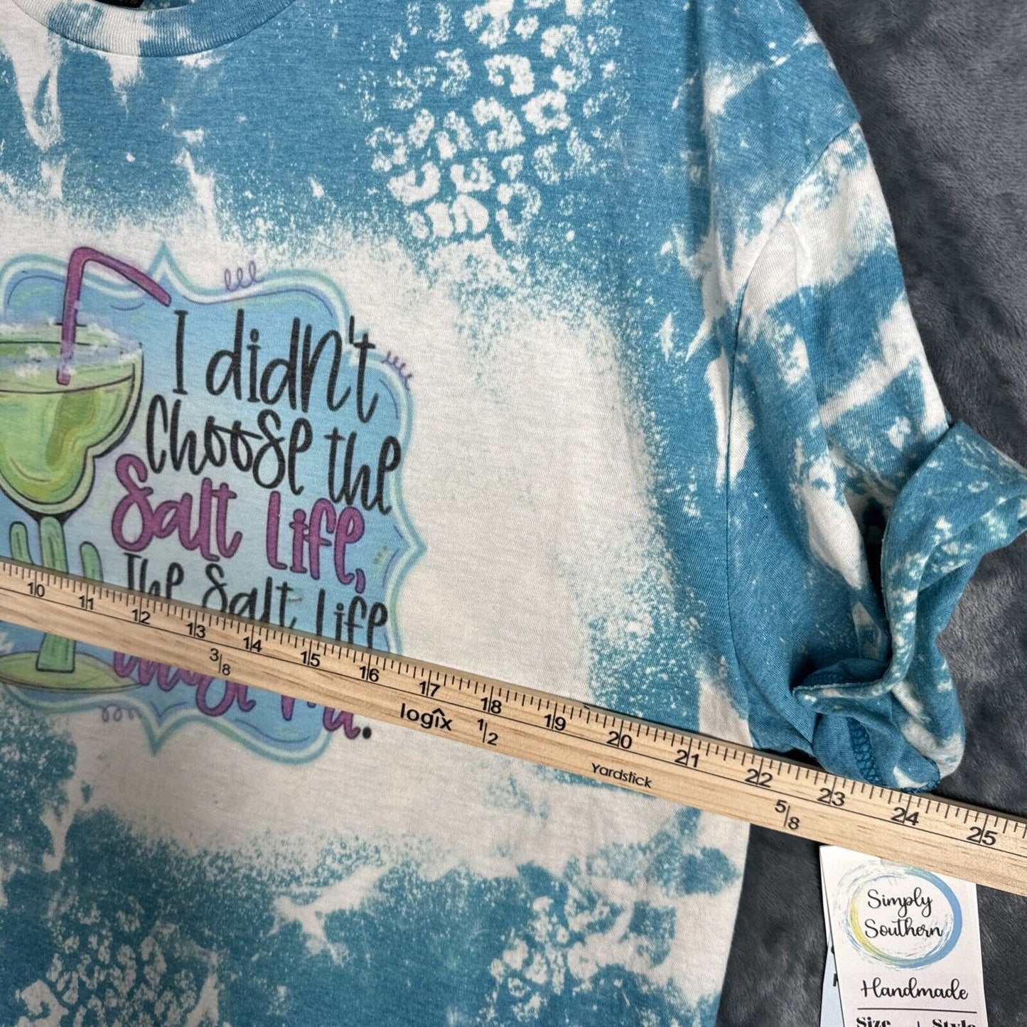Women’s T Shirt “I Didn’t Choose The Salt Life The Salt Life Chose Me” Blue XL
