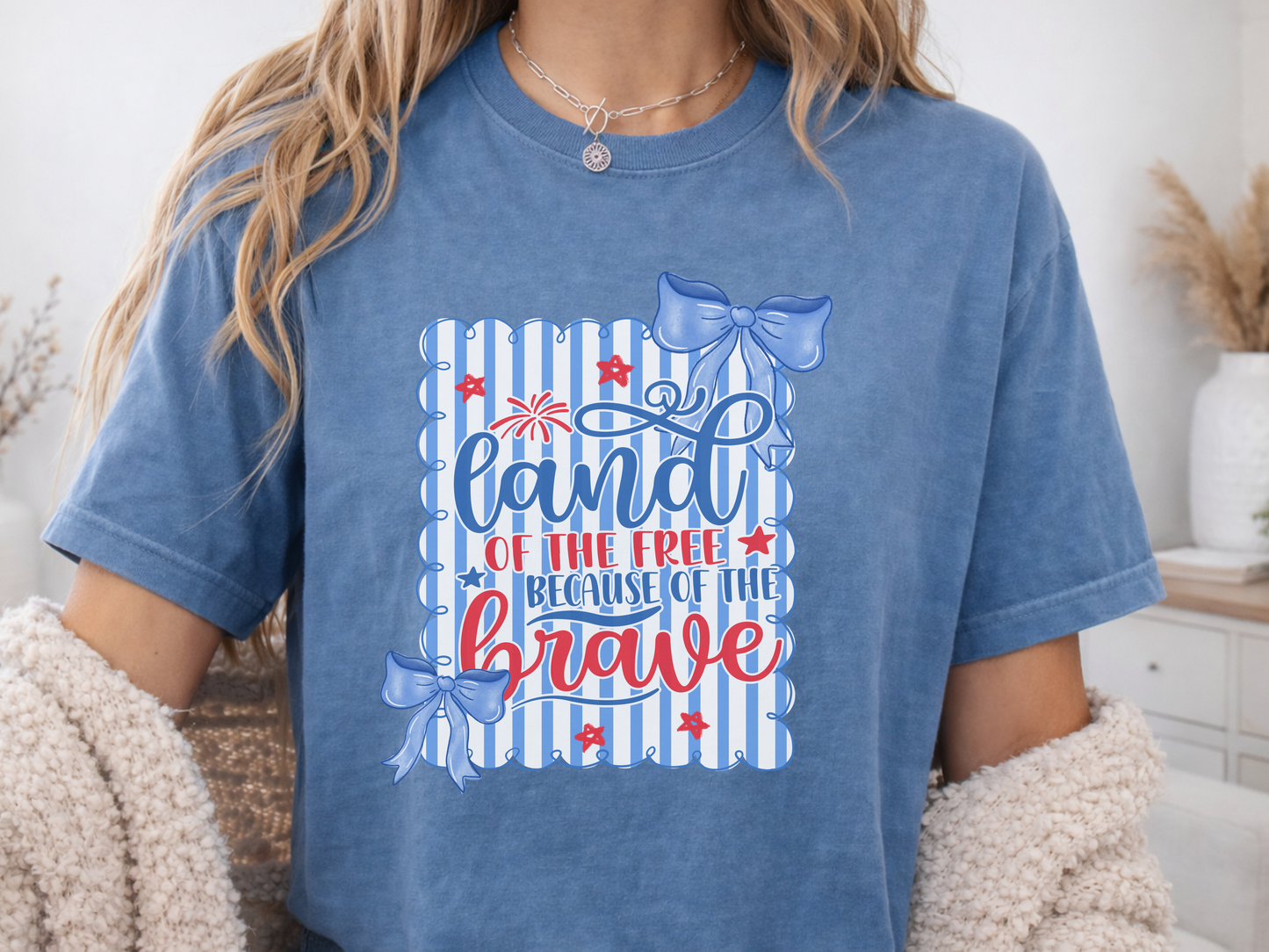 Land of the Free Patriotic Shirt, Customizable USA T-Shirt, Independence Day Tee, Soft Cotton Top, Gift for Patriots, American Pride