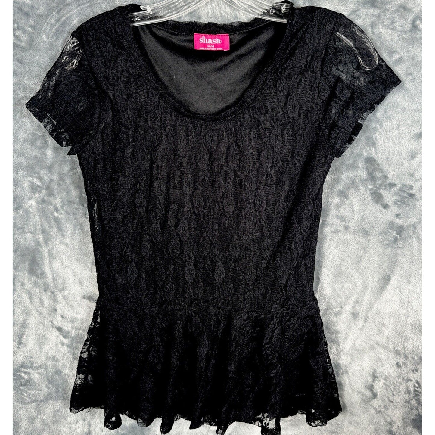 Shasta Blouse Woman’s Top Black Size Medium