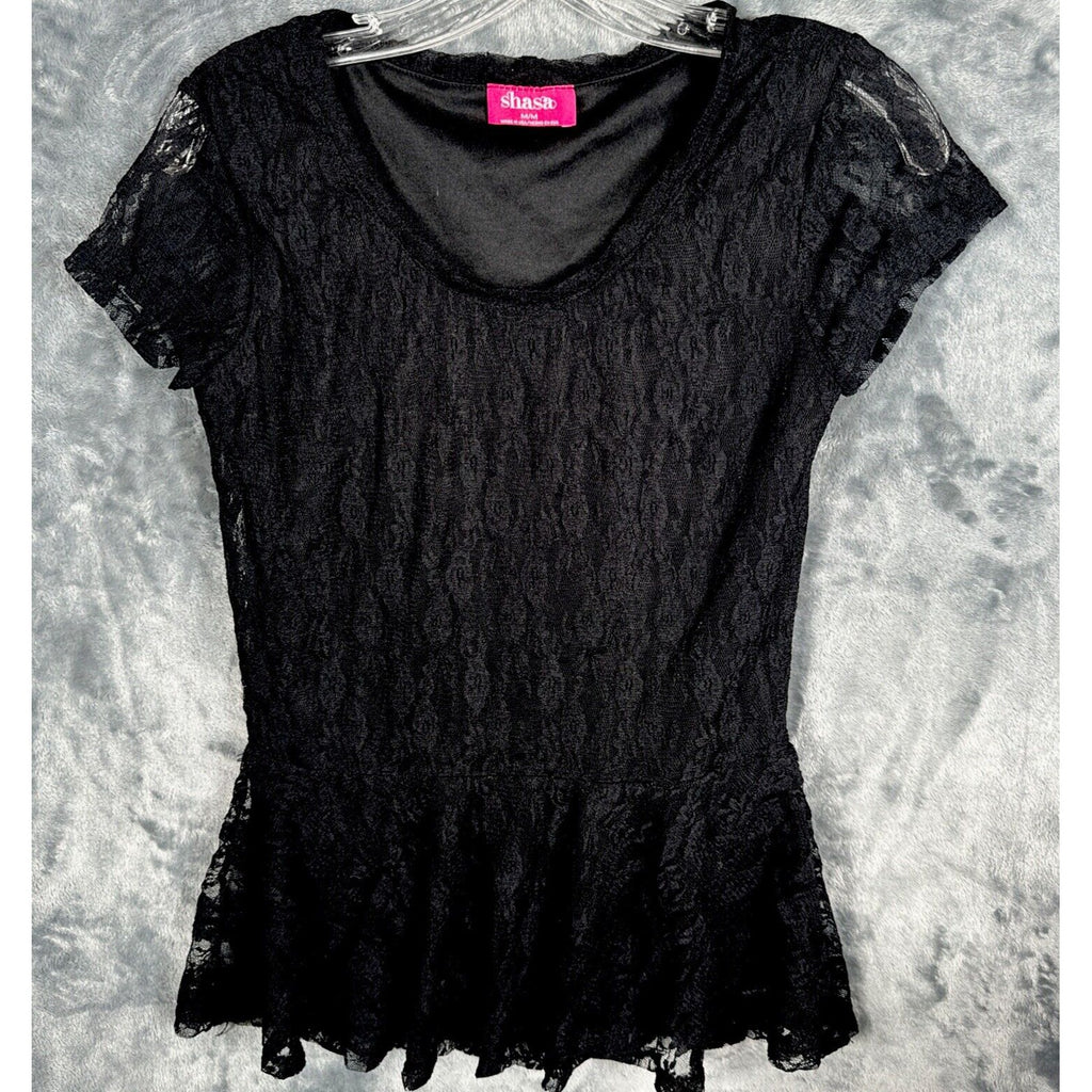 Shasta Blouse Woman’s Top Black Size Medium